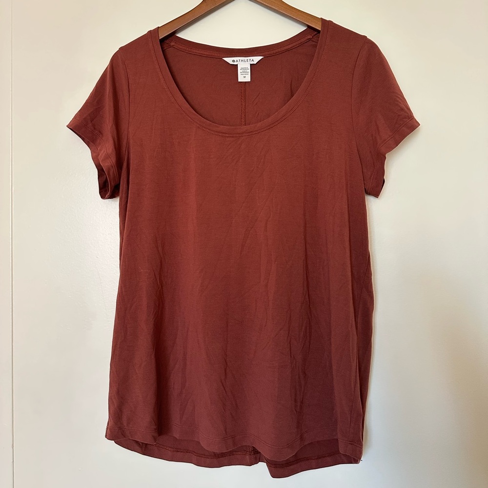 Burnt orange athletic Athleta top